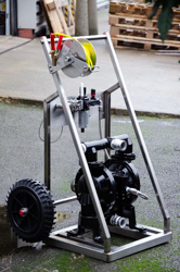 Hire pump for compressed air