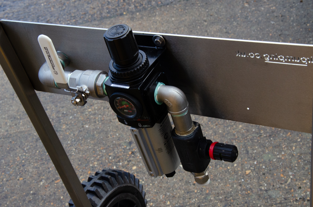 Stainless pump and trolley unit